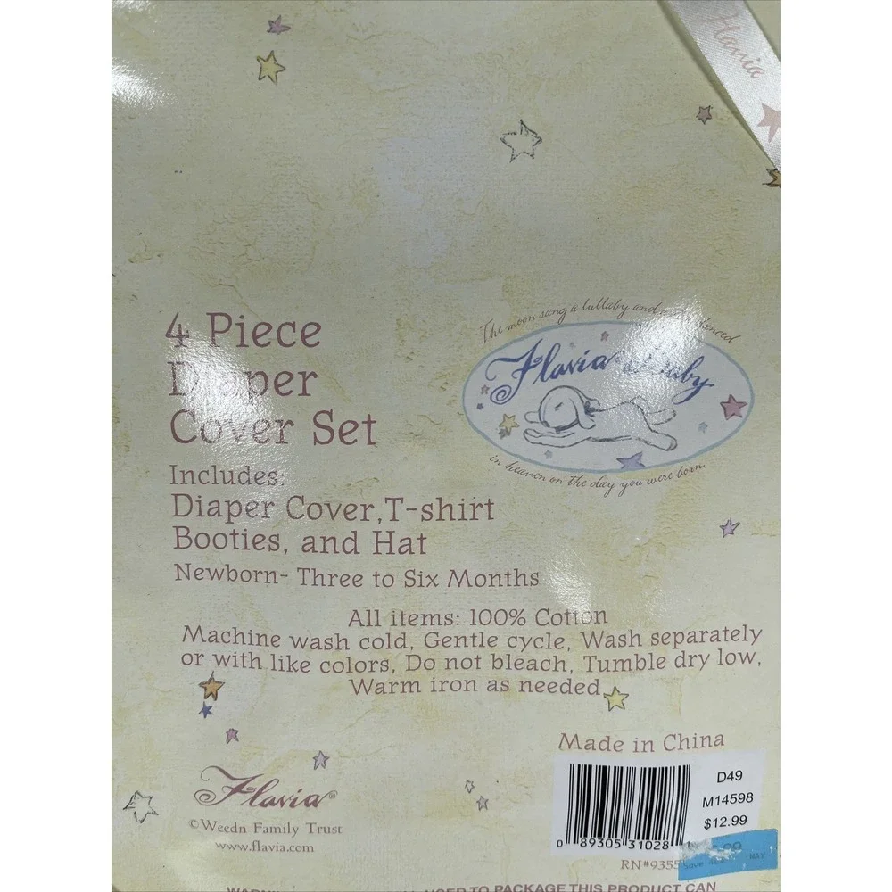 NOS Flavia 4 Piece Diaper Cover Set 3-6mo Baby‎ Clothes NIP Pink Carriage